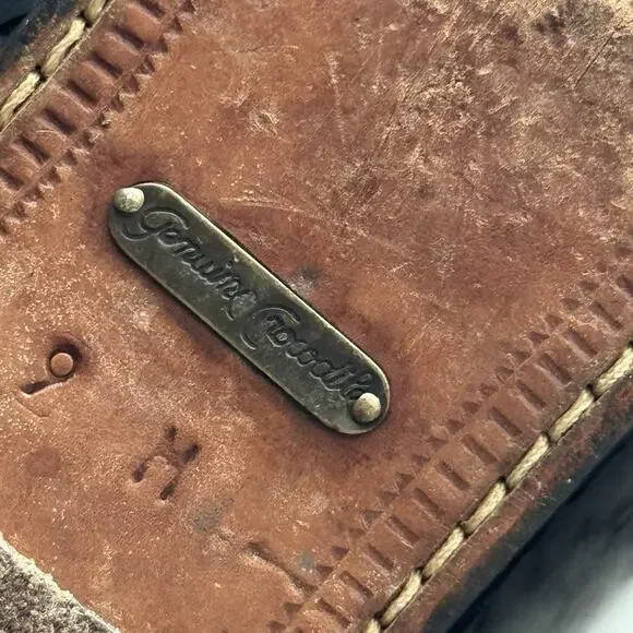 Magnanni Black Crocodile Leather Woven Monk Strap Dress Loafers Mens Size 9 M - Picture 10 of 12